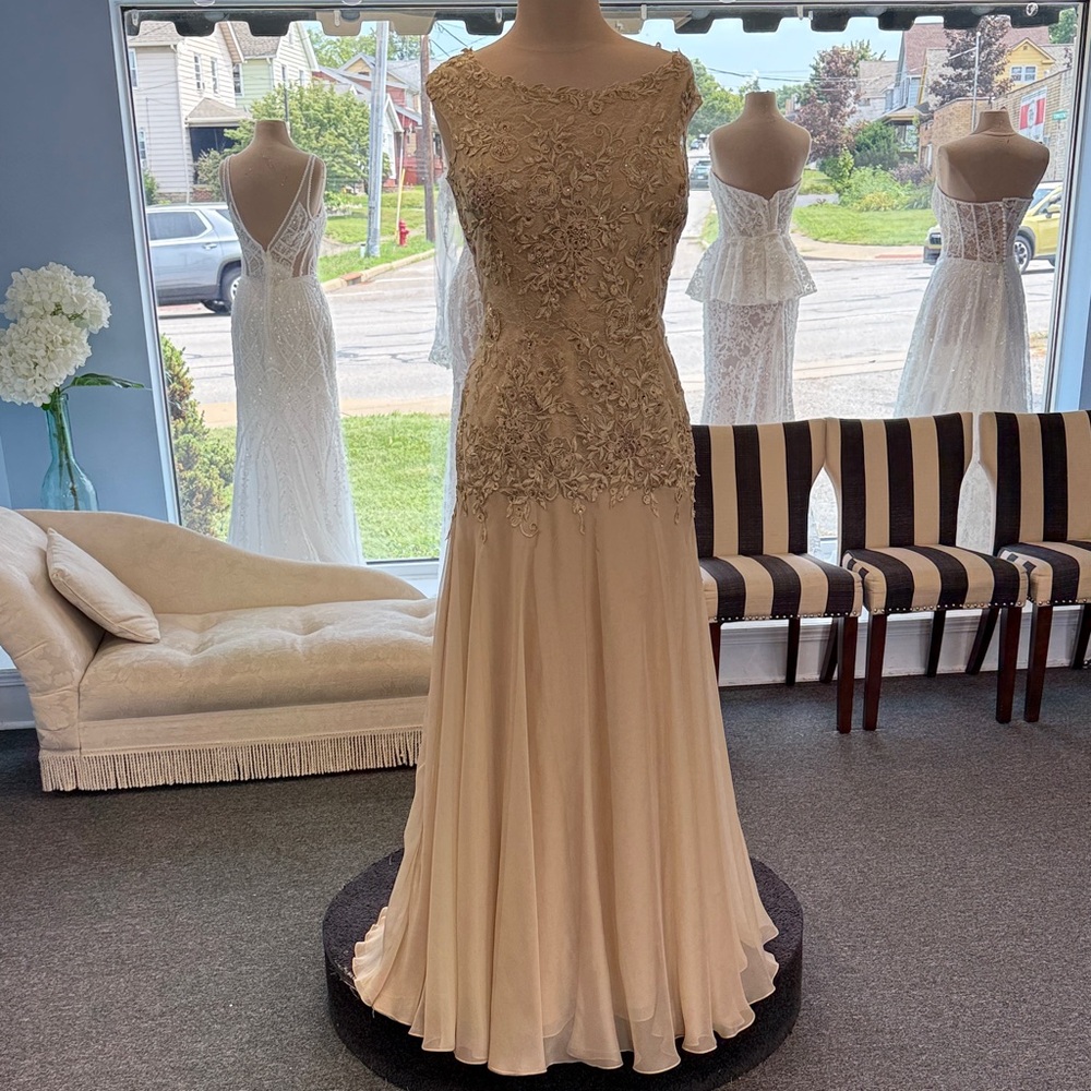 Elegant Cream Embellished Gown